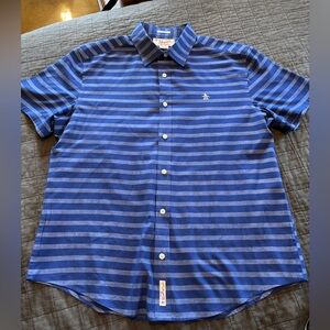 Penguin‎ Large Blue Stripe Heritage Classic Fit Shirt